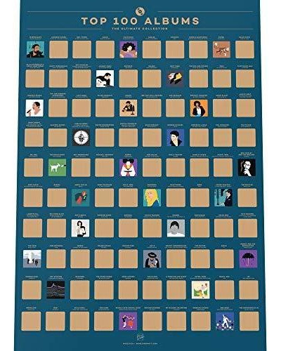 Pósteres Enno Vatti 100 Albums Scratch Off Poster - Top Musi