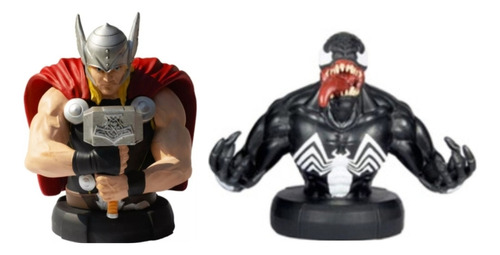 Pack De 2 Bustos De Thor Y Venom  Colección Marvel Original
