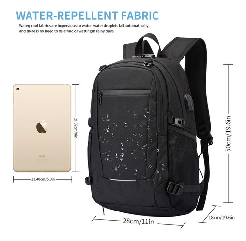 Imagen 8 de 9 de Mochila Antirrobo Para Laptop De 12-15.6 In