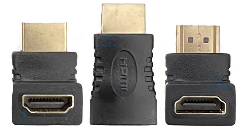 Cople Adaptador Hdmi Conexión Extension Recto 270 90 Angulo