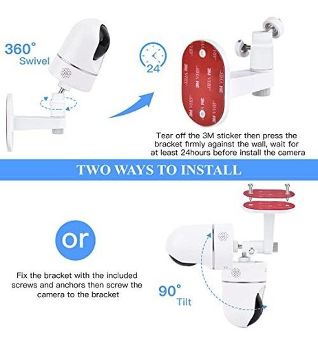Soporte De Pared Ajustable 2pack Para Eufy Security Solo