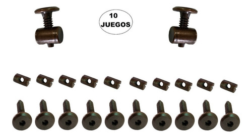 Tornillo Conector Con Tuerca Barril 1/4 X 30mm (10 Jgos)