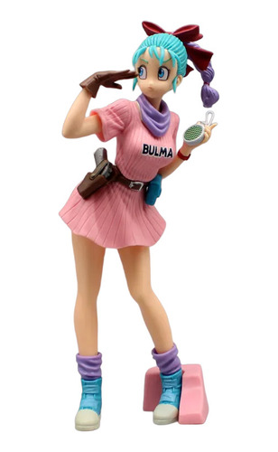 Figura Dragon Ball Z Bulma En Pedestal 16 Cm