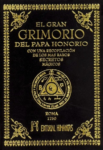 Libro El Gran Grimorio Del Papa Honorio - Tapa Dura