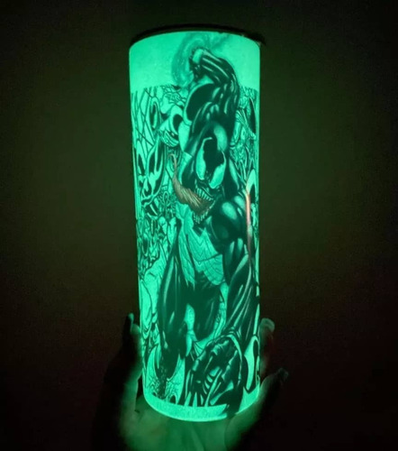 Vaso Termico Cooler Fluorescente Con Tapa 20oz *verde*