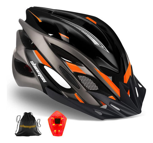 Casco De Ciclismo Shinmax Ht-10 Con Luz Trasera 3 Colores