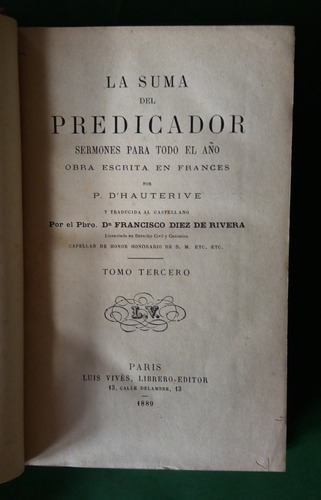 La Suma Del Predicador. Sermones Para Todo El Año Tomo 3