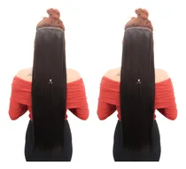 Comprar Combo 2 Cabelos Telados Para Mega Hair Com Tic Tac Lavavel Cor Castanho Medio Cor 4