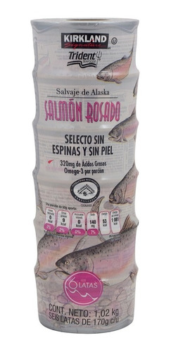 Salmón Rosado Salvaje Alaska 12 Latas 170g Kirkland 2.04kg