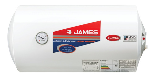 Calefon James Horizontal 60 Lts Acero Poliuretano Inyectado