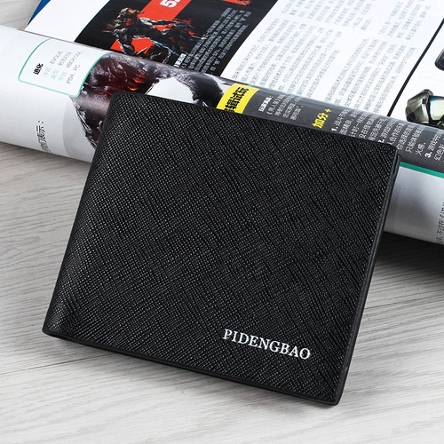 , Cartera Horizontal Corta Con Estampado De Cruz For Hombre