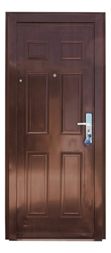  Waluminio puerta exterior semiblindada chapa doble ciega color marrón