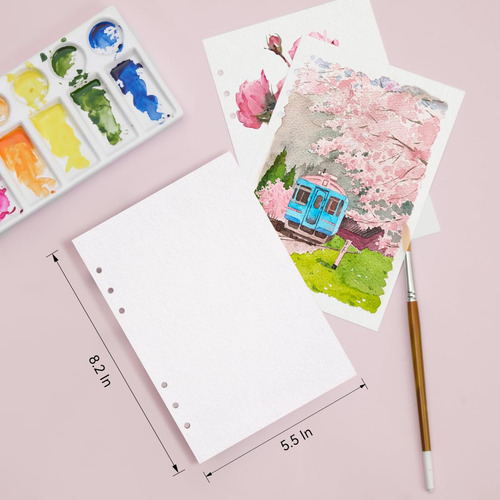 Papel De Acuarela, 100% Algodón, 300 G/m², Tamaño A5, 40 Hoj