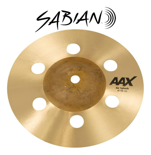 Sabian 8 Aax Air Splash, Brillante Acabado