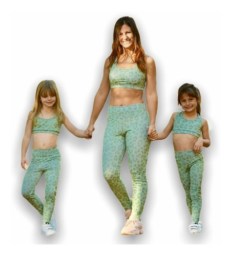 Imagen 5 de 6 de Calza Deportiva Lycra Estampada Print Military Niña Bchic