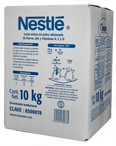 10 Kg De Leche Nestle En Polvo Excelente Calidad