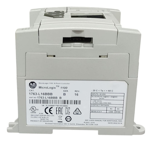 Plc Allen Bradley 1763-l16bbb Micrologix 1100