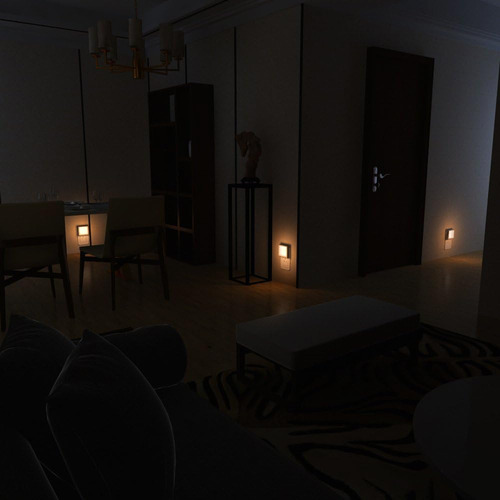 Luz Nocturna Led Regulable Enchufable Maz-tek Con Pantalla A