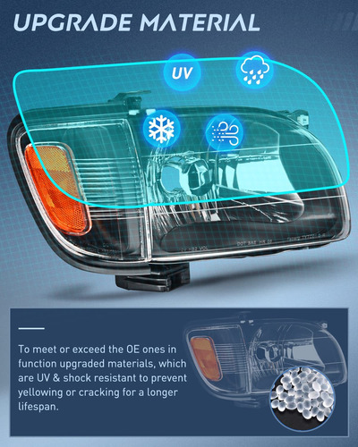 Nilight Conjunto De Faros Delanteros Para Toyota Tacoma 2001