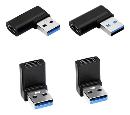 Cerrxian Conector Usb 3.0 Macho Tipo C 3.1 Hembra Angulo E