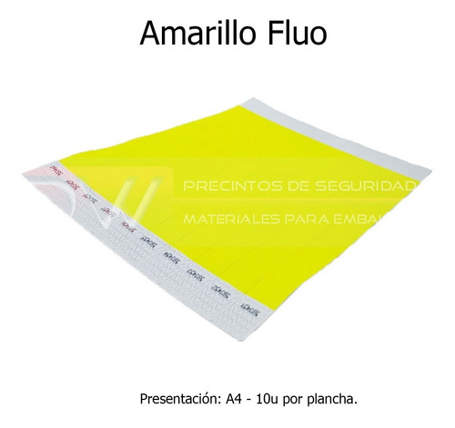 Imagen 2 de 10 de Pulseras Tyvek Identificación Eventos Sin Impresión X500un