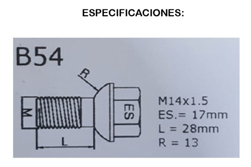 Imagen 8 de 10 de Birlos De Seguridad Originales Audi/ Seat/volkswagen/mg