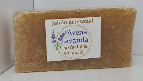 Jabón Artesanal Avena Lavanda 