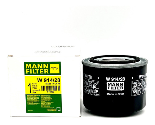 Filtro Aceite W914/28 Mann Filter Fiat Ducato 2.3 Jtd