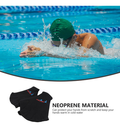 1 Par De Guantes De Natación Con Correas Para Entrenamiento