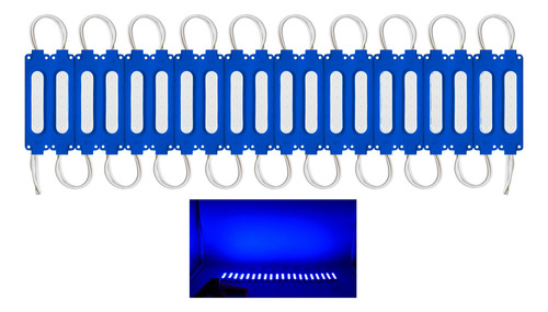 20 Modulos De Led 5730 Encapsulados Reforzados 6 Led Cob Luz Azul