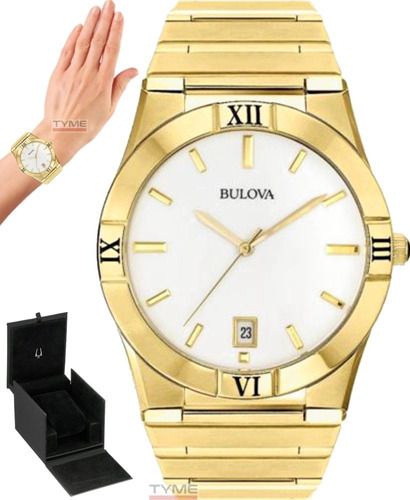 Relógio Bulova Masculino Wb21267h Dourado C/ Nf * 97b101