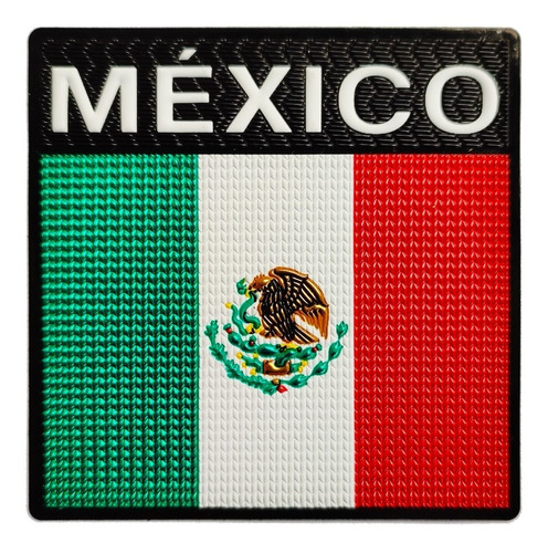 Parche Bandera De México Emblema Táctico Militar 7.5 X 7.5cm