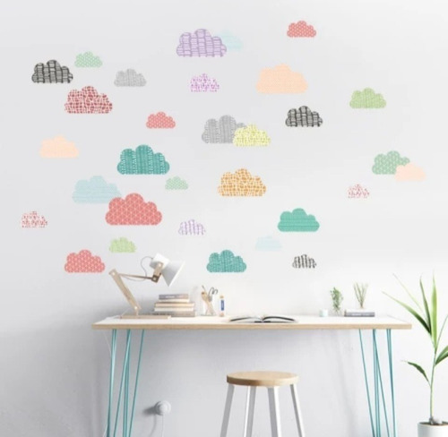 Vinilo Decorativo Autoadhesivo Deco Paredes Infantil Nubes