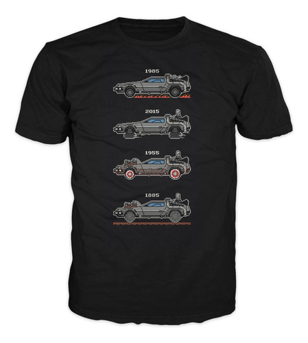 Camiseta Volver Al Futuro Delorean Pixel Adultos Niños