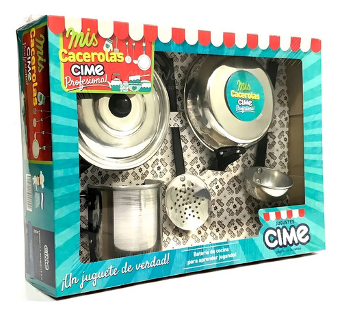 Conjunto de panelas de brinquedo de alumínio My Cime Si