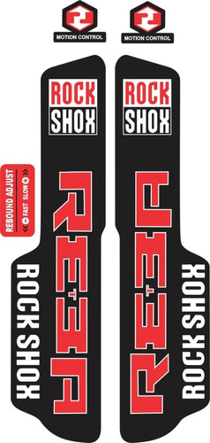 4 Adesivos Suspensão Bike Mtb Rock Shox Reba