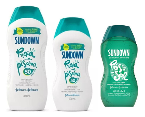 Kit Sundown Solar Protetor Solar Fps50 320ml + Gel Pós Sol