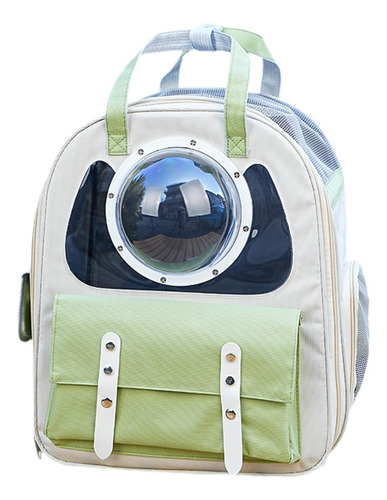Mochila Para Gato Transportista Portátil De Verde