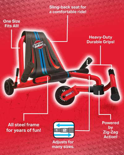Go Kart Roller Racer Swing Side-to-side Zig-zag Motion