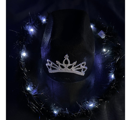 Sombreros Cowboy Cowgirl Led Corona Vaquero Carioca Top X 4
