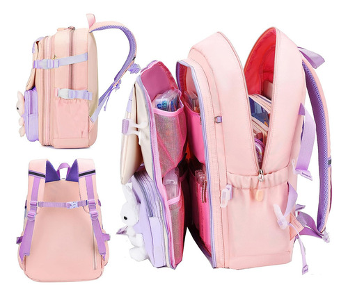 Para Mochila Kawai Con Forma De Conejo Con Bolsa For