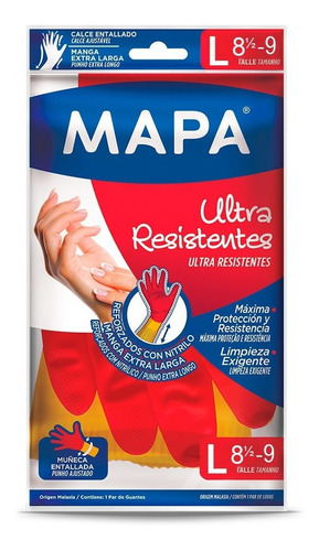 Guantes Mapa Ultra Resistentes Ref. Con Nitrilo Puño Largo