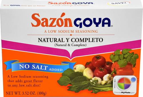 Goya Sazon Condimento Natural Y Completo Sin Sal, 3.52 Onzas