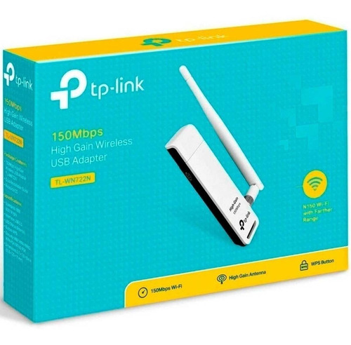 Adaptador De Red Tp-link Usb Wi-fi Tl-wn722n Antena De 4dbi