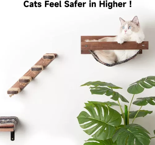 FUKUMARU - Hamaca para gatos montada en la pared - Camas y perchas modernas  - Mobiliario para gatos de primera calidad para dormir, jugar, trepar y