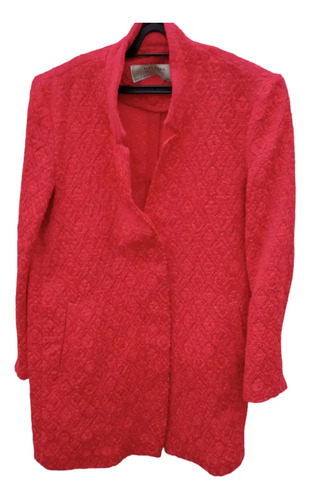 Chaqueta Roja Mujer Zara Con Bolsillos 