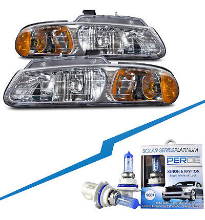 Headlights Set Fits 96-99 Caravan Town&country Voyager W Vvc