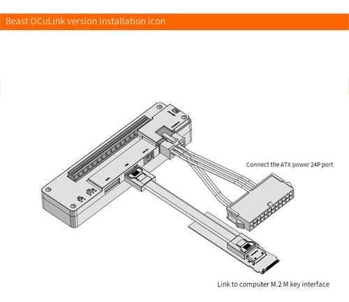 Adaptador M.2 Mkey A Oculink Gpu Dock De Alta Velocidad Pcie