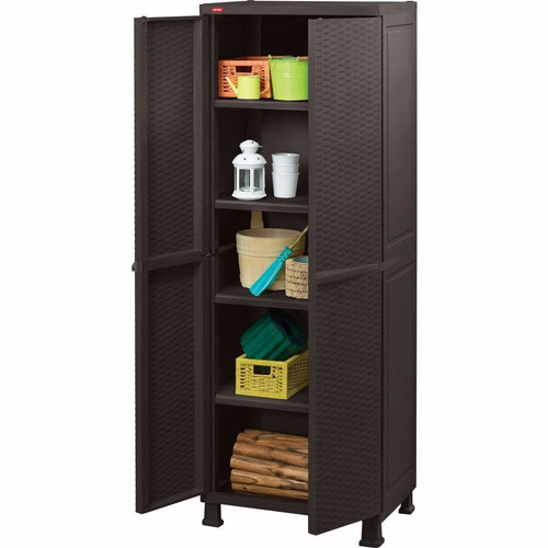 Gabinete Armario Multiuso Rattan Plástico Keter 184x65x45