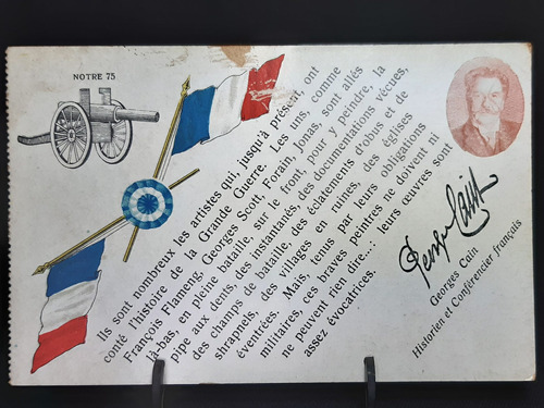 Carta Postal Argentina - Francia Patriotique Única. 19